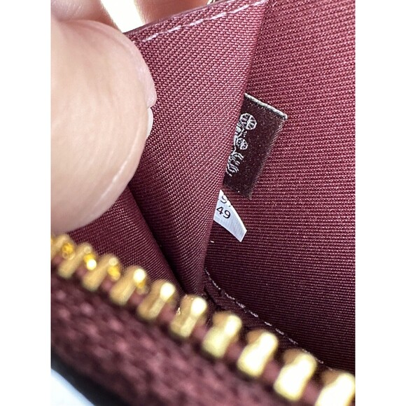 NWT Coach F68849 Round Coin Case in Signature Canvas Pink Candy Chain Ltd. Edit. - Picture 12 of 15